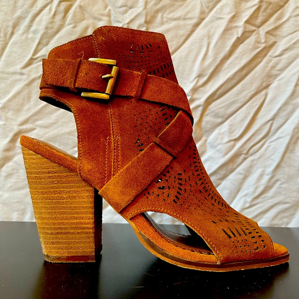 Naughty Monkey Suede Heels